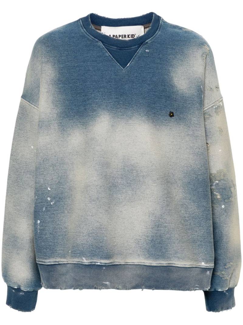 A Paper Kid washed denim effect sweatshirt - Blue von A Paper Kid