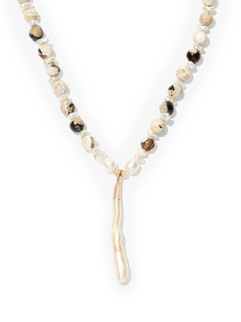 A Sinner in Pearls pearl-pendant beaded necklace - Neutrals von A Sinner in Pearls