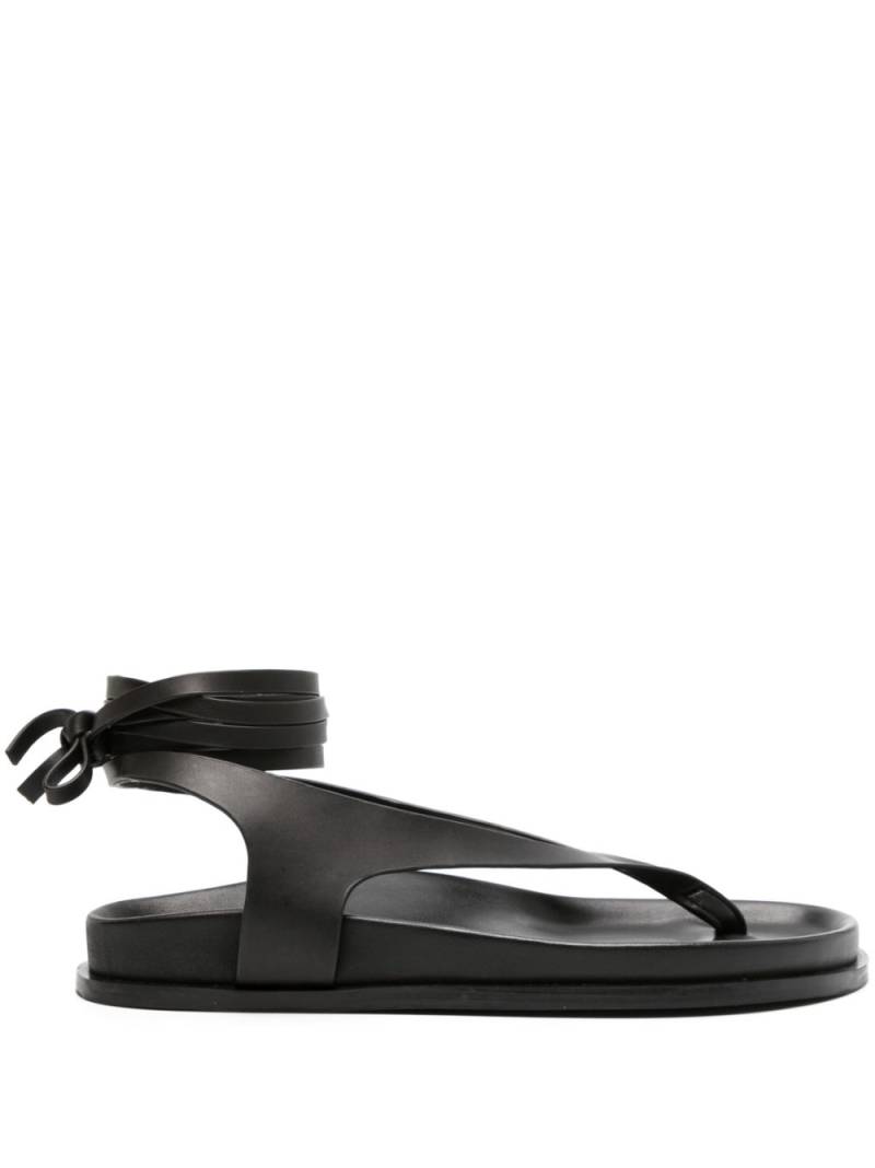 A.EMERY Shel leather sandals - Black von A.EMERY