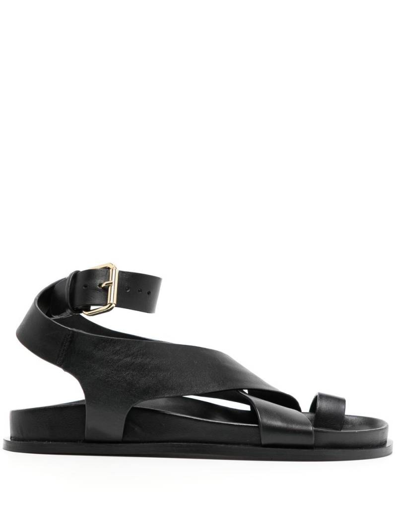 A.EMERY Jalen flat leather sandals - Black von A.EMERY