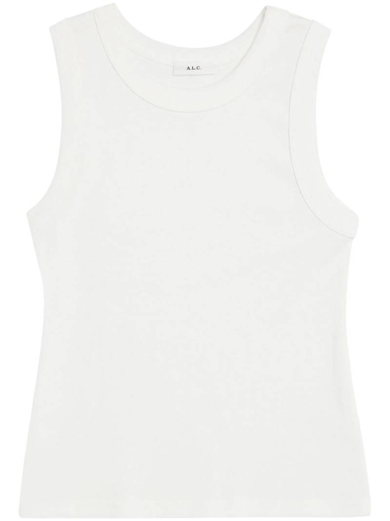 A.L.C. Hadley ribbed cotton tank top - White von A.L.C.