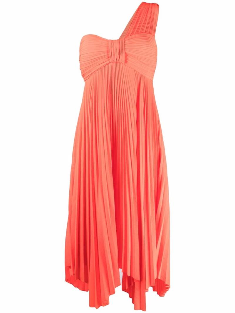 A.L.C. one-shoulder plisse dress - Orange von A.L.C.