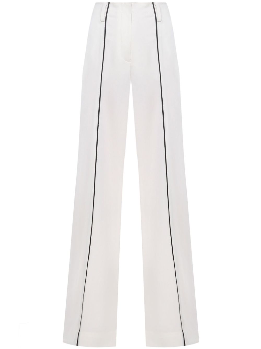 A.M.G. contrast-piping trousers - White von A.M.G.