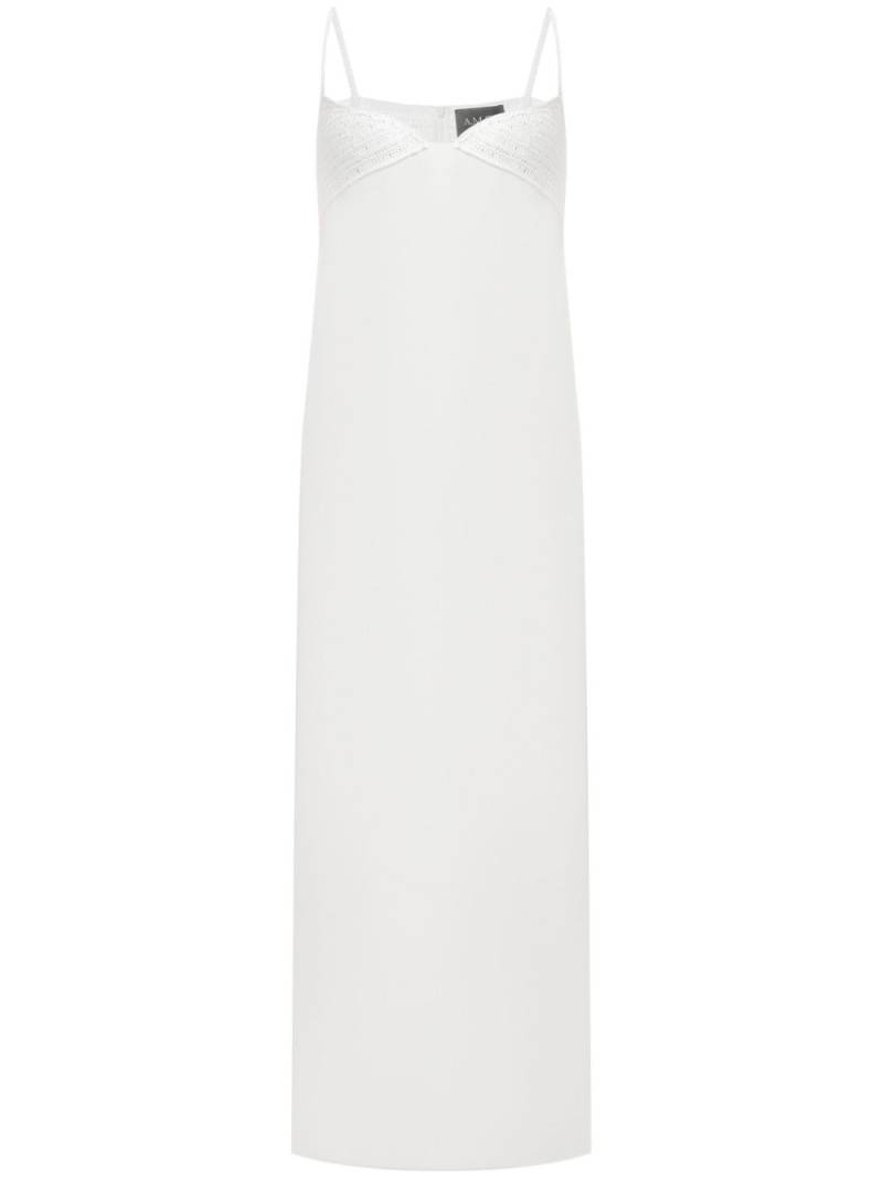 A.M.G. crochet-panelled dress - White von A.M.G.