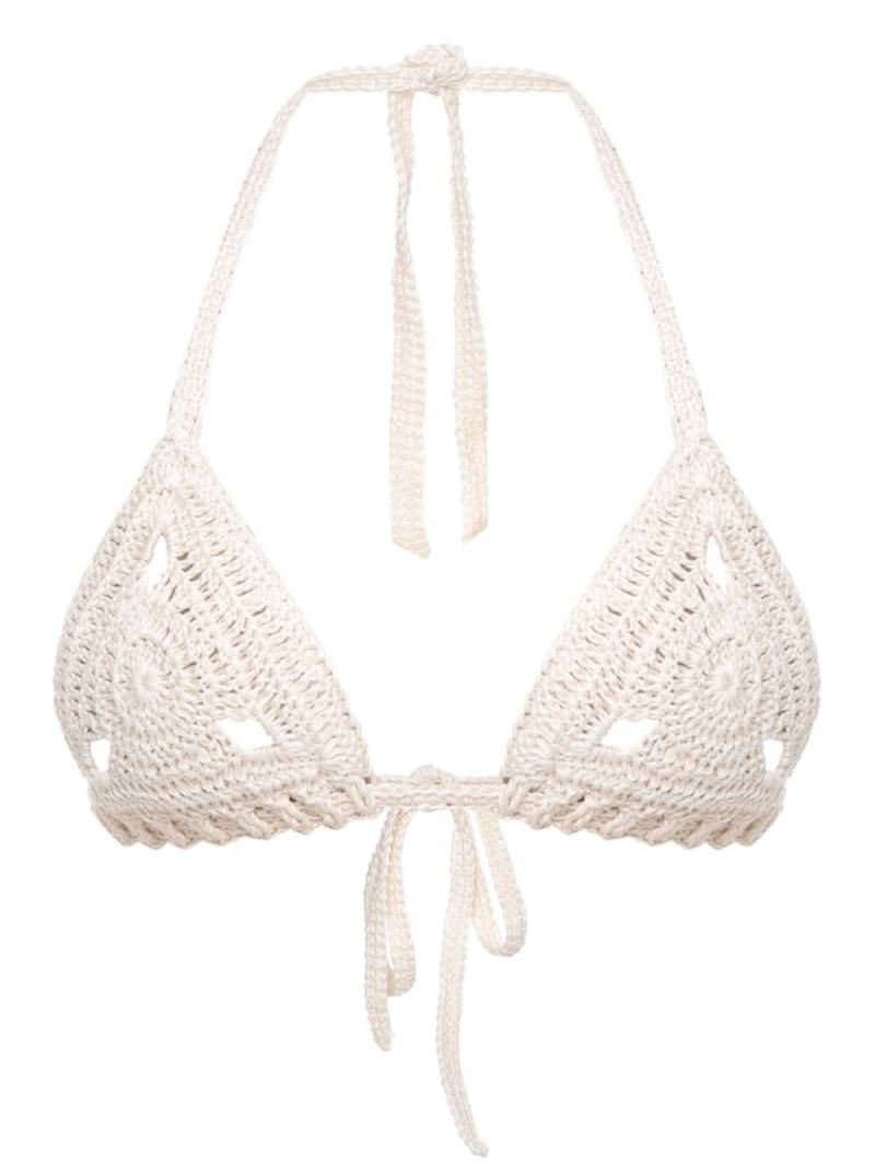 A.M.G. knitted bikini top - White von A.M.G.