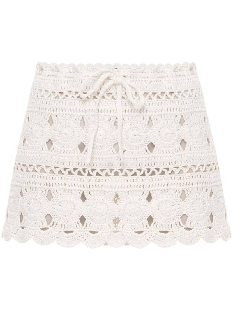 A.M.G. knitted mini skirt - White von A.M.G.