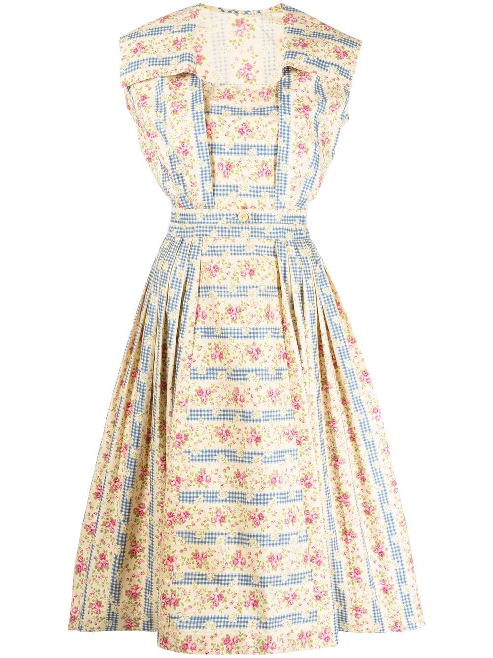 A.N.G.E.L.O. Vintage Cult 1950s floral-print flared midi dress - Yellow von A.N.G.E.L.O. Vintage Cult