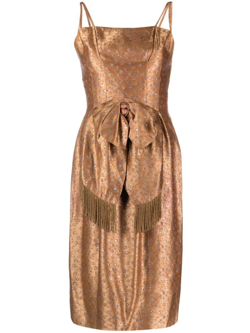 A.N.G.E.L.O. Vintage Cult 1950s patterned-jacquard silk dress - Gold von A.N.G.E.L.O. Vintage Cult