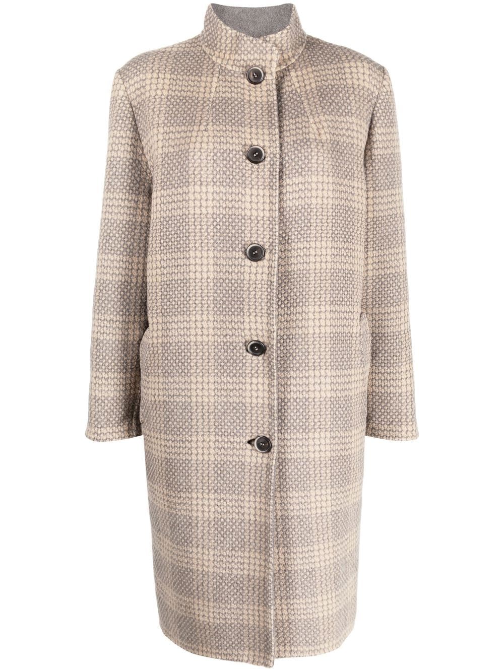 A.N.G.E.L.O. Vintage Cult 1960s checkered knee-length coat - Neutrals von A.N.G.E.L.O. Vintage Cult