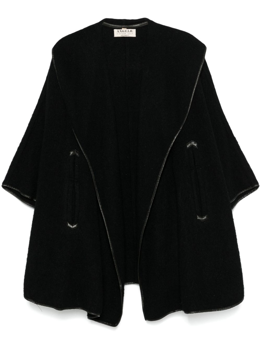 A.N.G.E.L.O. Vintage Cult 1970s brushed-effect cape - Black von A.N.G.E.L.O. Vintage Cult