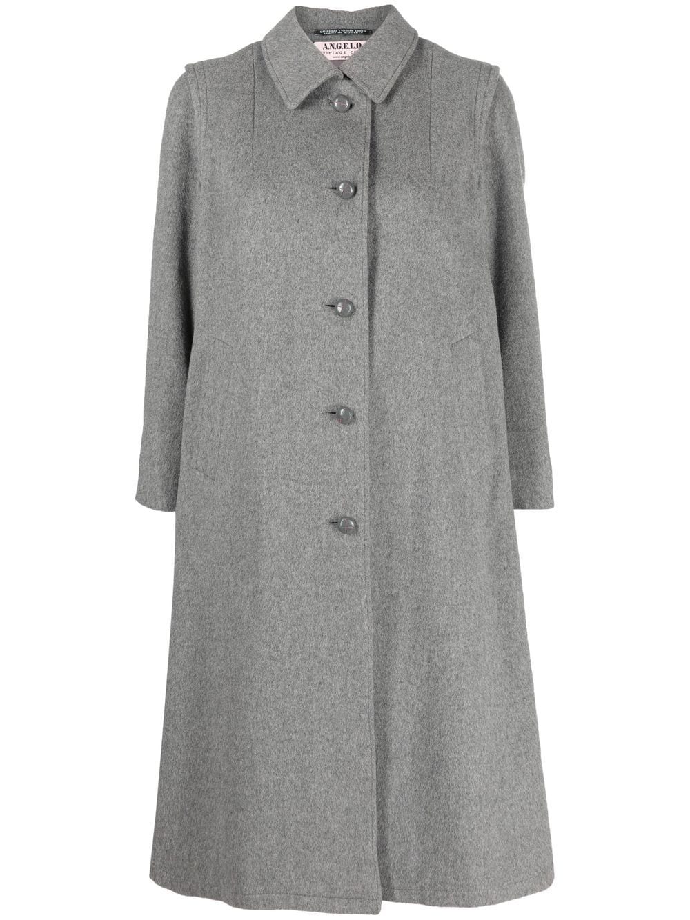 A.N.G.E.L.O. Vintage Cult 1970s button-fastened midi coat - Grey von A.N.G.E.L.O. Vintage Cult