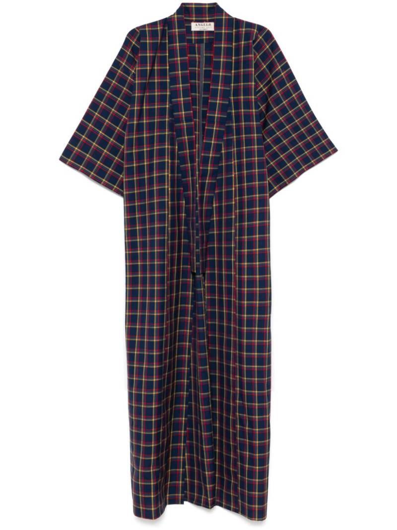 A.N.G.E.L.O. Vintage Cult 1970s pre-owned checked kimono - Blue von A.N.G.E.L.O. Vintage Cult