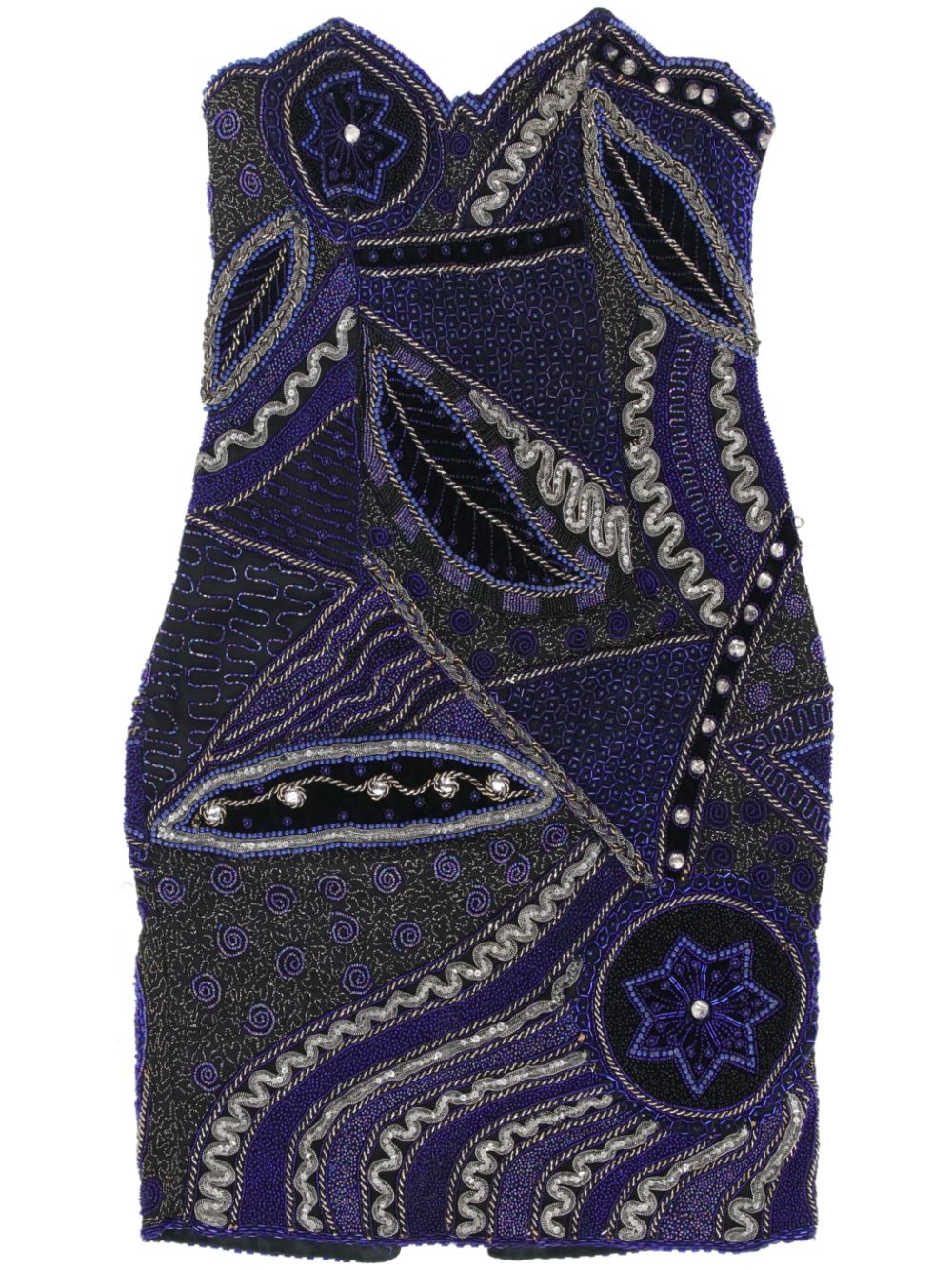 A.N.G.E.L.O. Vintage Cult 1980s beaded dress - Blue von A.N.G.E.L.O. Vintage Cult