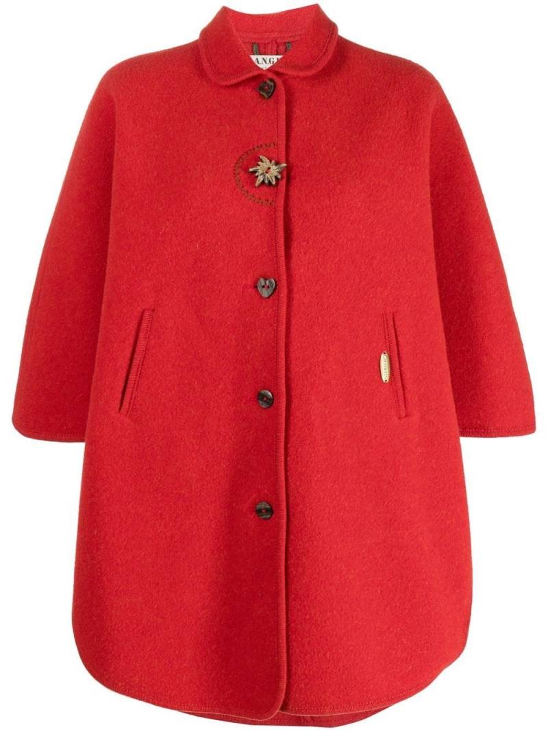 A.N.G.E.L.O. Vintage Cult 1980s buttoned curve-shaped coat - Red von A.N.G.E.L.O. Vintage Cult