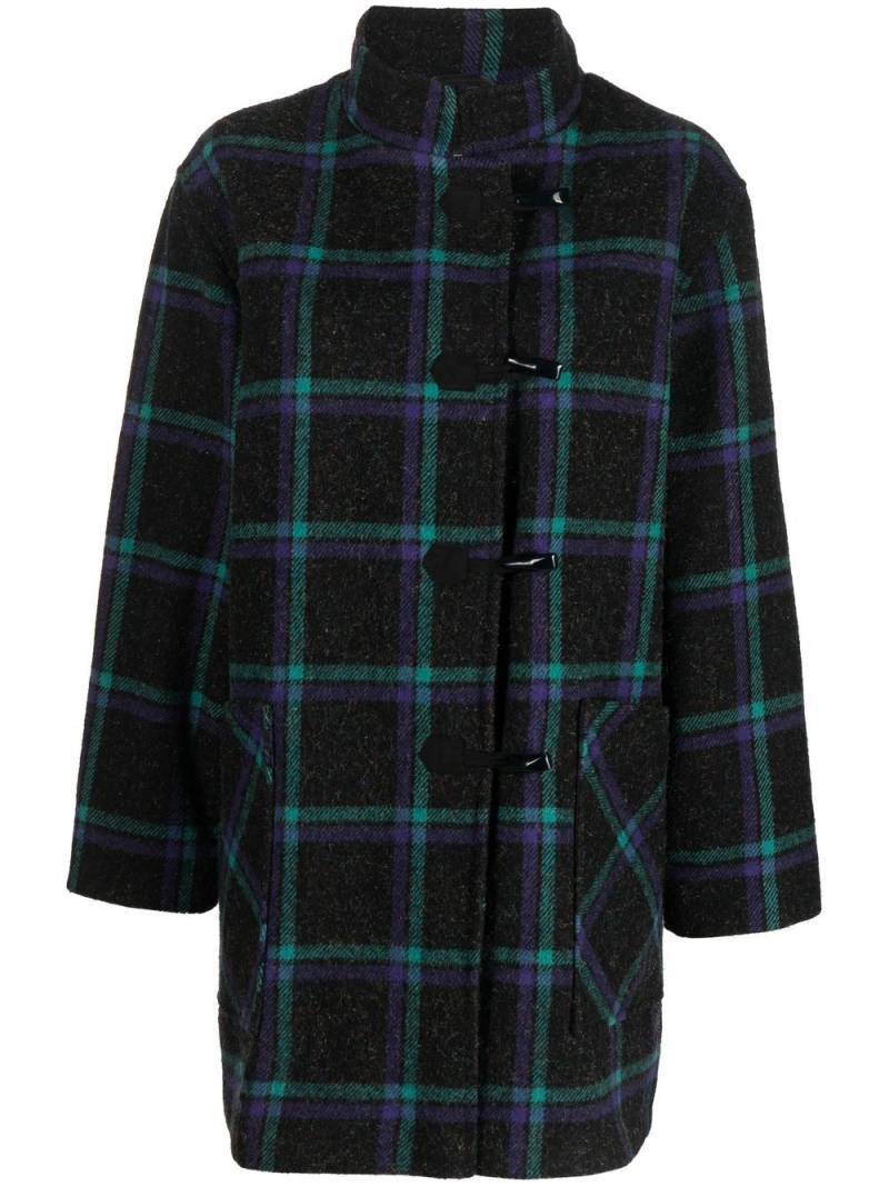 A.N.G.E.L.O. Vintage Cult 1980s check-pattern duffle coat - Black von A.N.G.E.L.O. Vintage Cult