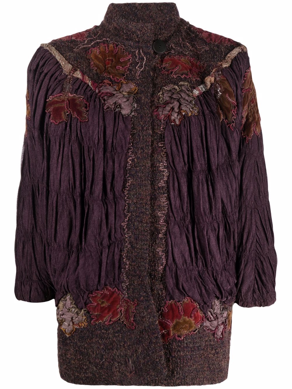 A.N.G.E.L.O. Vintage Cult 1980s floral-embroidered ruched jacket von A.N.G.E.L.O. Vintage Cult