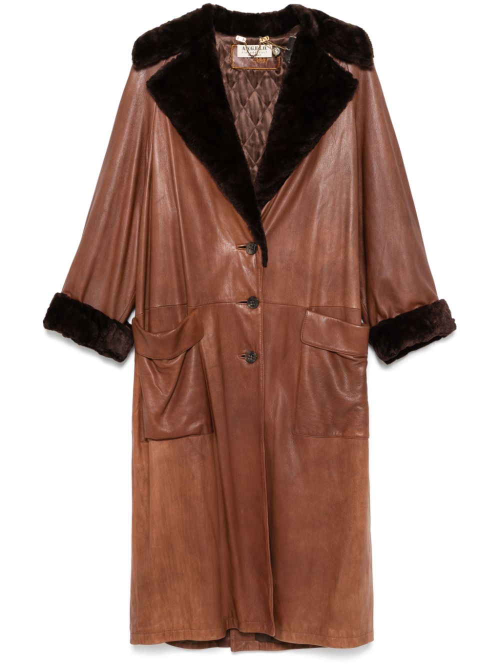 A.N.G.E.L.O. Vintage Cult 1980s pre-owned leather coat - Brown von A.N.G.E.L.O. Vintage Cult