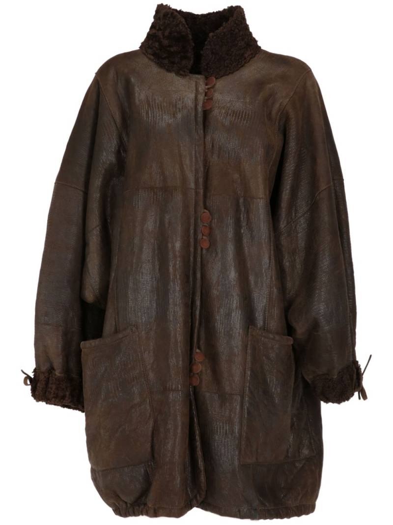 A.N.G.E.L.O. Vintage Cult 1980s pre-owned shearling-collar coat - Brown von A.N.G.E.L.O. Vintage Cult