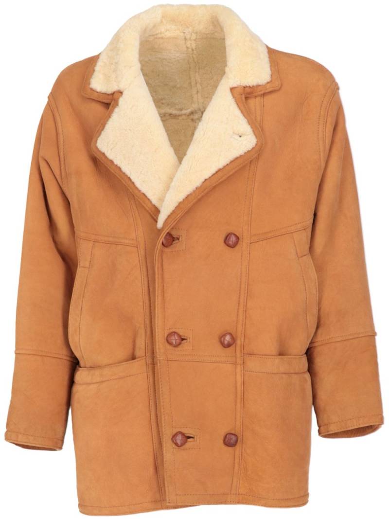 A.N.G.E.L.O. Vintage Cult 1980s pre-owned shearling-trim coat - Orange von A.N.G.E.L.O. Vintage Cult