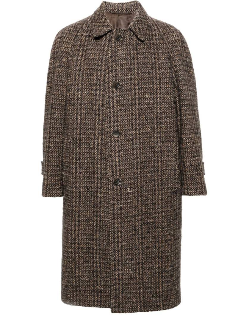 A.N.G.E.L.O. Vintage Cult 1990s herringbone wool maxi coat - Brown von A.N.G.E.L.O. Vintage Cult