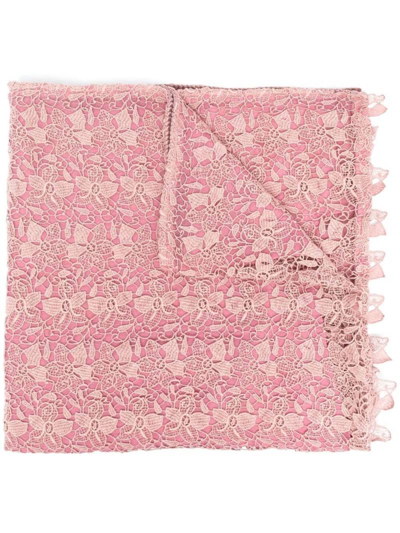 A.N.G.E.L.O. Vintage Cult 1990s lace-overlay scarf - Pink von A.N.G.E.L.O. Vintage Cult