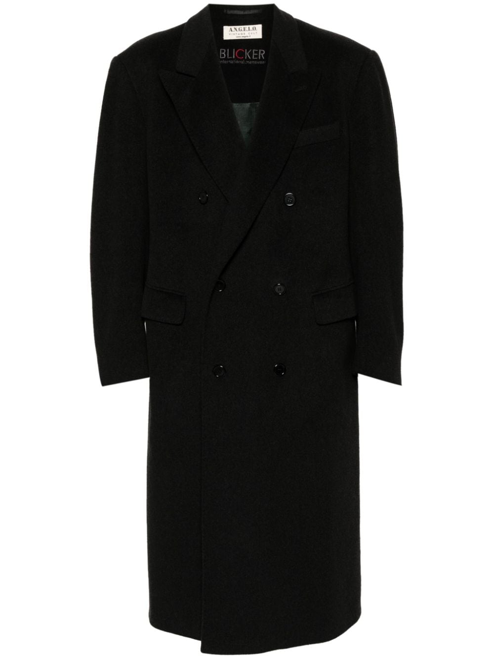 A.N.G.E.L.O. Vintage Cult 1990s peak lapels double-breasted cashmere coat - Black von A.N.G.E.L.O. Vintage Cult