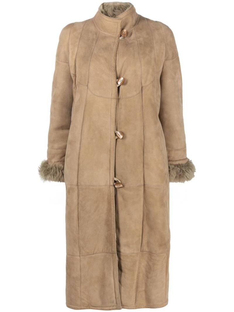 A.N.G.E.L.O. Vintage Cult 1990s shearling-lined single-breasted coat - Neutrals von A.N.G.E.L.O. Vintage Cult