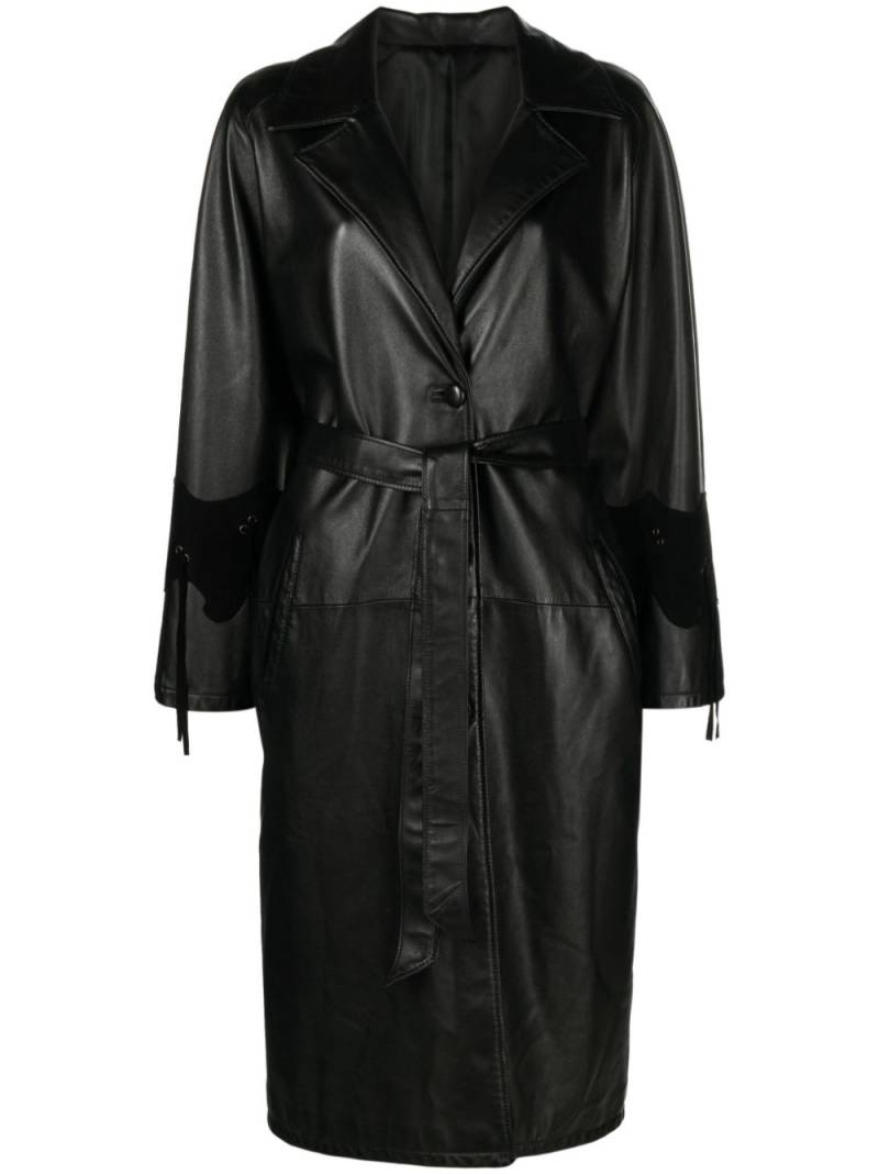 A.N.G.E.L.O. Vintage Cult 1990s suede-panelling leather coat - Black von A.N.G.E.L.O. Vintage Cult