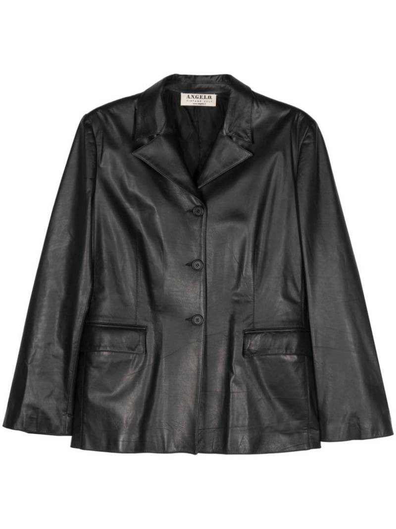 A.N.G.E.L.O. Vintage Cult 2000s peak-lapels leather jacket - Black von A.N.G.E.L.O. Vintage Cult