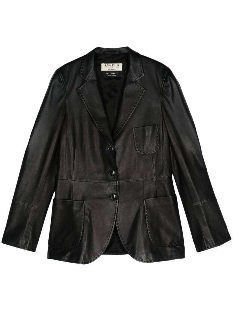 A.N.G.E.L.O. Vintage Cult 2000s pre-owned leather blazer - Black von A.N.G.E.L.O. Vintage Cult