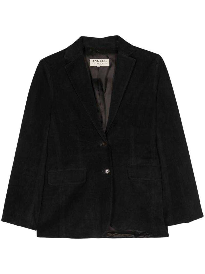 A.N.G.E.L.O. Vintage Cult 2000s suede single-breasted blazer - Black von A.N.G.E.L.O. Vintage Cult