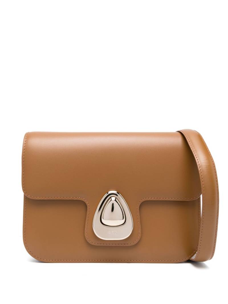 A.P.C. Astra leather shoulder bag - Brown von A.P.C.