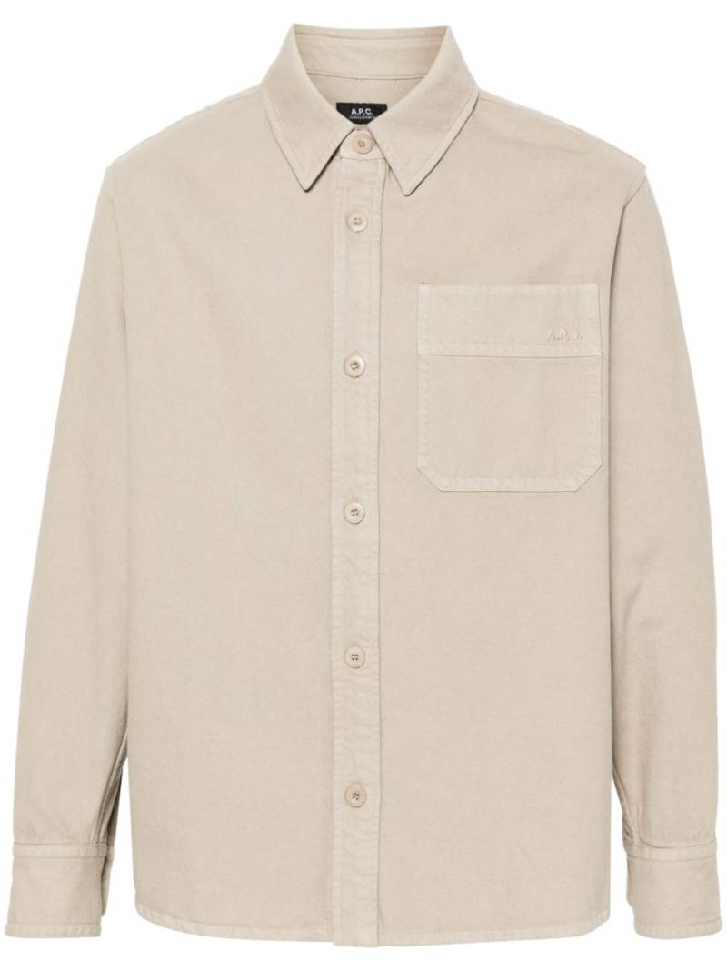 A.P.C. Basile cotton shirt - Neutrals von A.P.C.