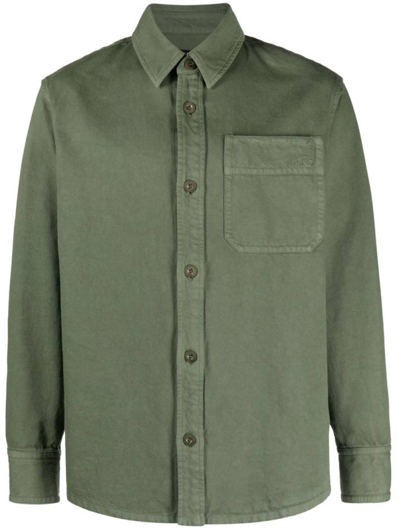 A.P.C. Basile cotton shirt - Green von A.P.C.