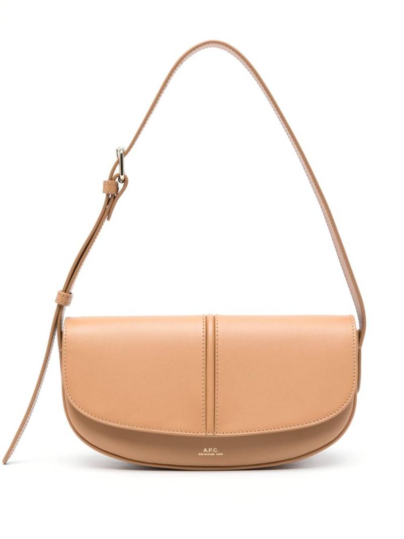 A.P.C. Betty leather shoulder bag - Neutrals von A.P.C.