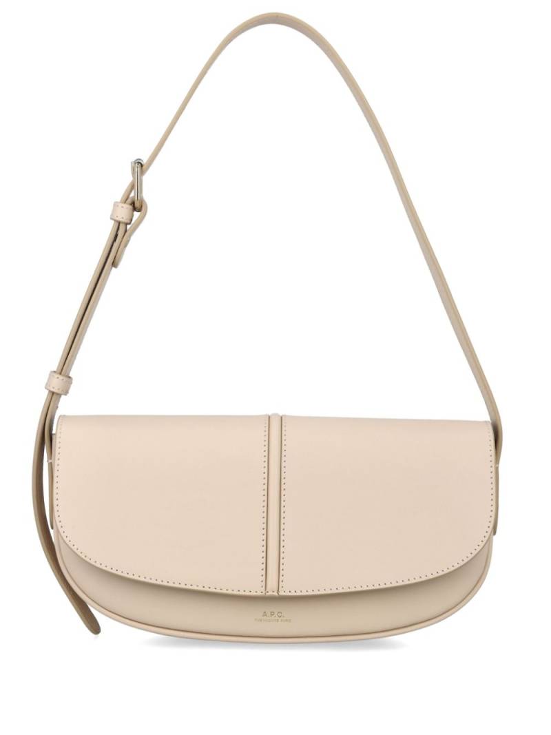 A.P.C. Betty leather shoulder bag - Neutrals von A.P.C.