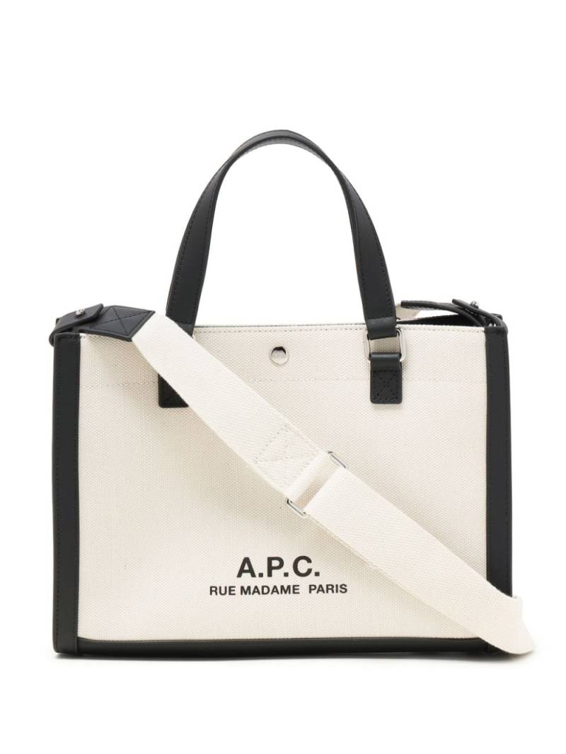 A.P.C. Camille 2.0 canvas shopper bag - White von A.P.C.