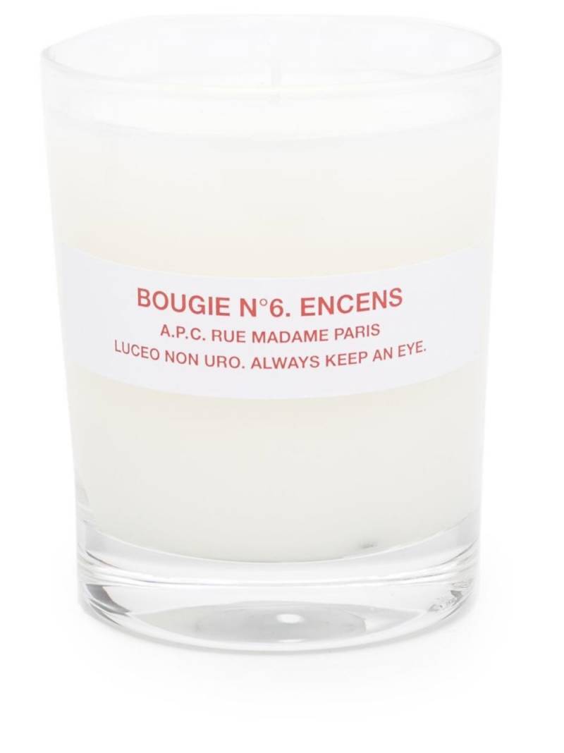 A.P.C. Candle No.6 Encens - White von A.P.C.