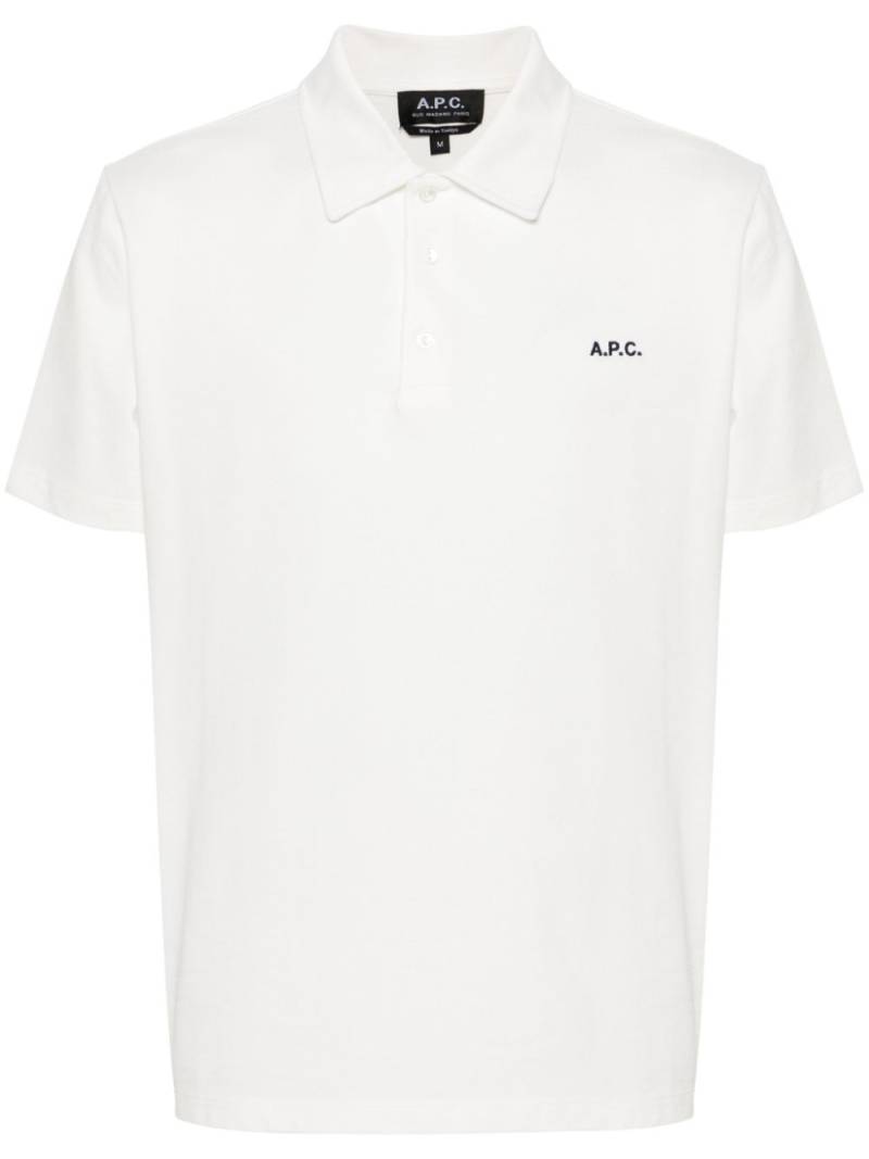 A.P.C. Carter cotton polo shirt - White von A.P.C.