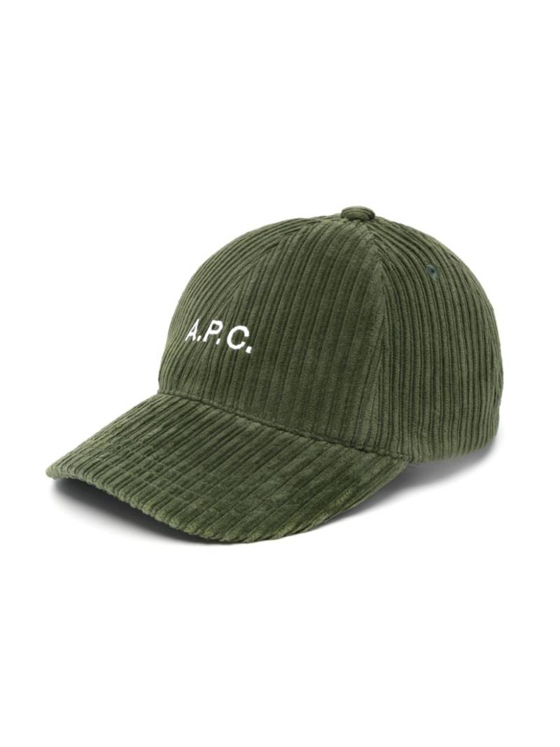 A.P.C. Charlie baseball cap - Green von A.P.C.