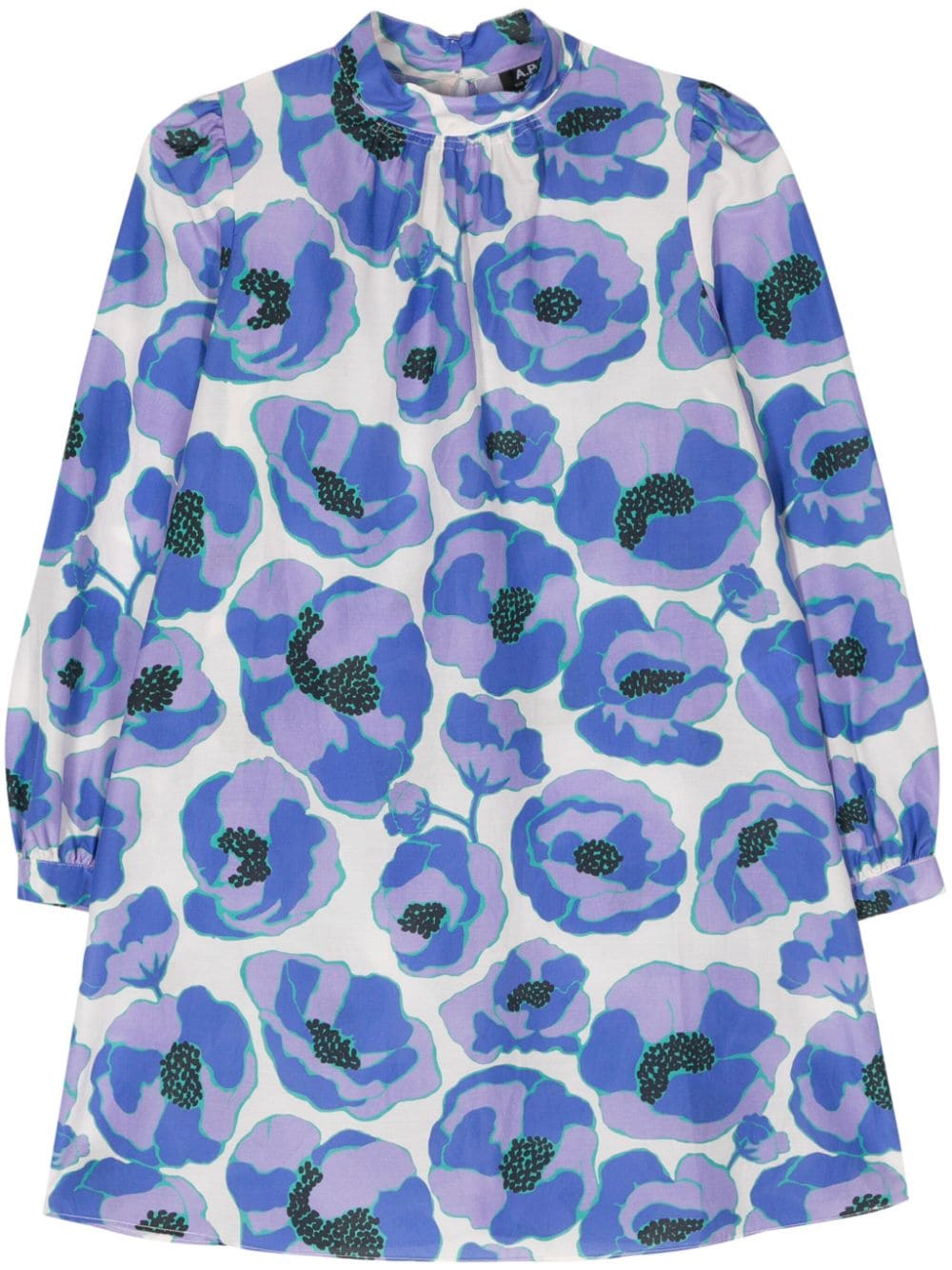 A.P.C. Dalia poppy-print mini dress - Blue von A.P.C.