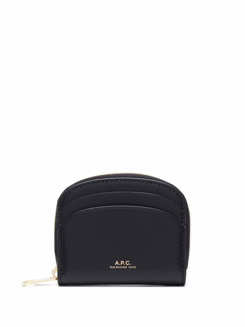 A.P.C. Demi-Lune Mini compact wallet - Black von A.P.C.