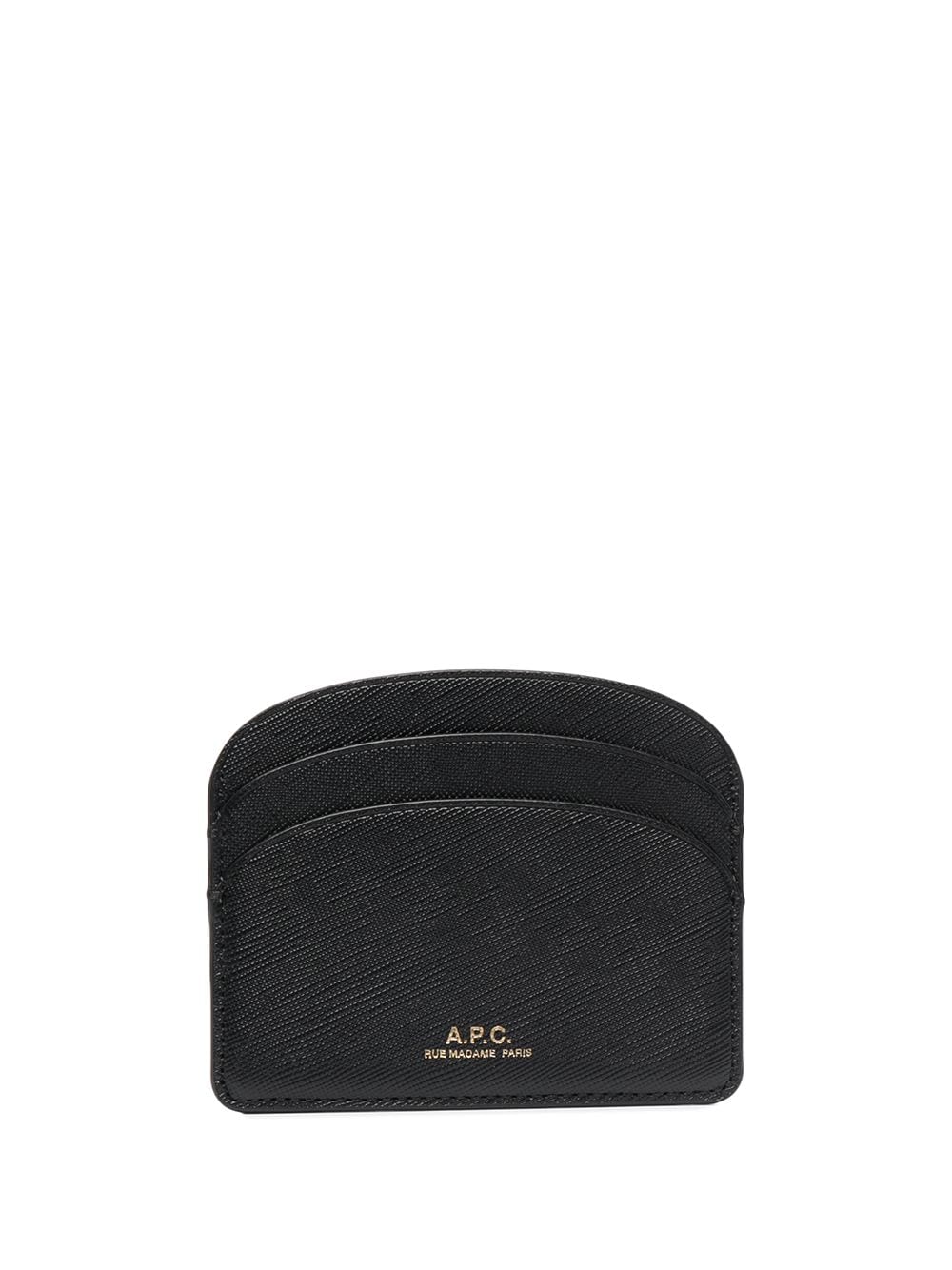 A.P.C. Demi-Lune leather cardholder - Black von A.P.C.