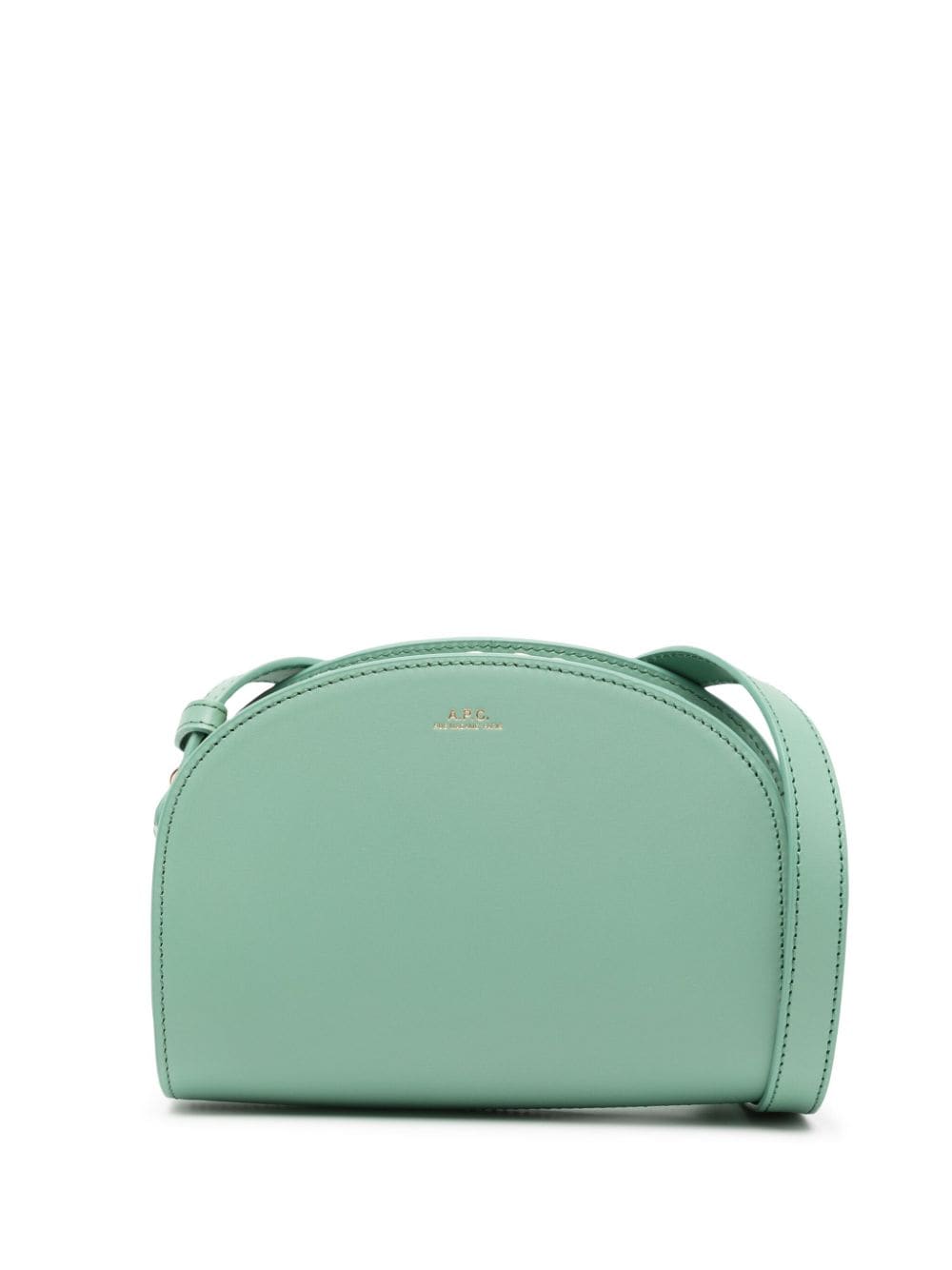 A.P.C. Demi-Lune leather shoulder bag - Green von A.P.C.