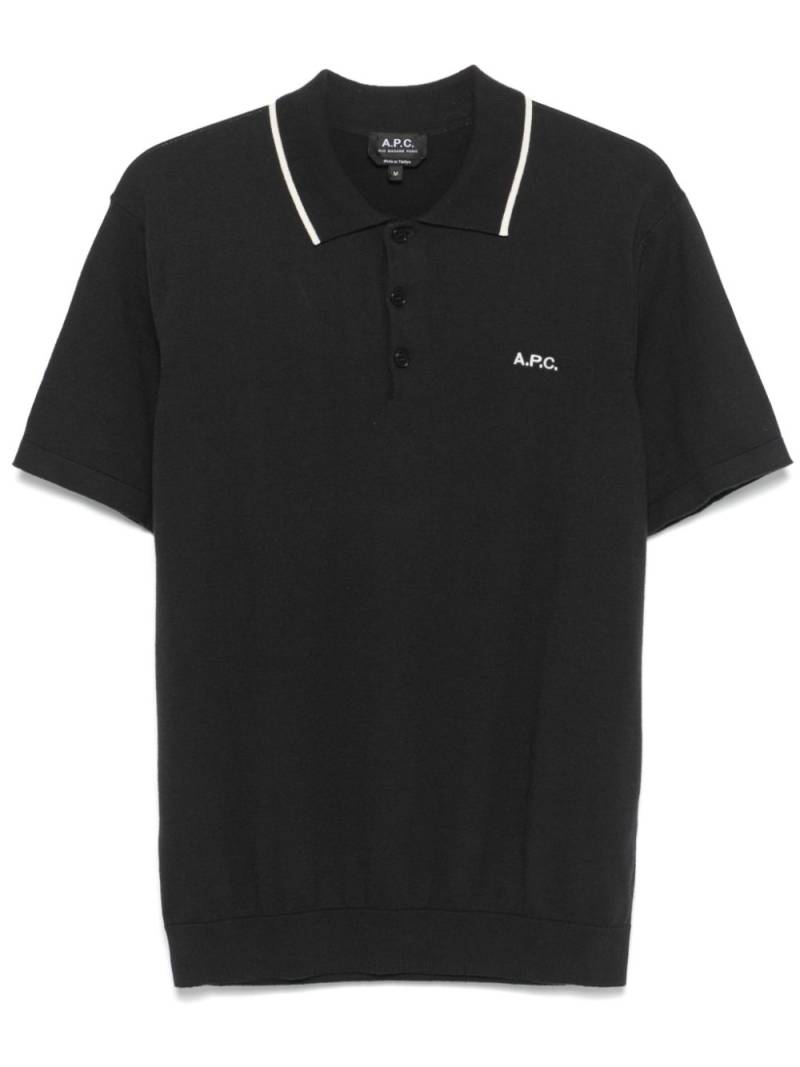 A.P.C. Flynn polo shirt - Black von A.P.C.