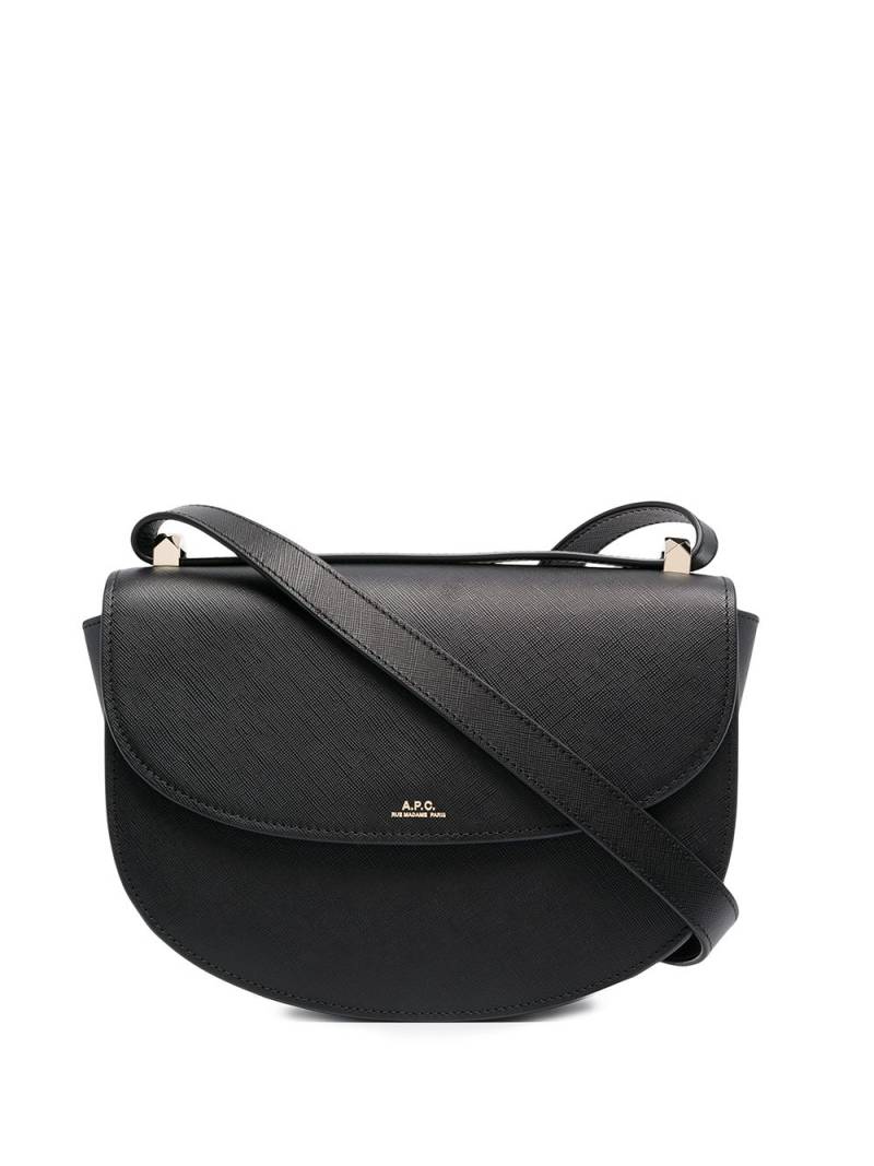 A.P.C. Genève leather shoulder bag - Black von A.P.C.