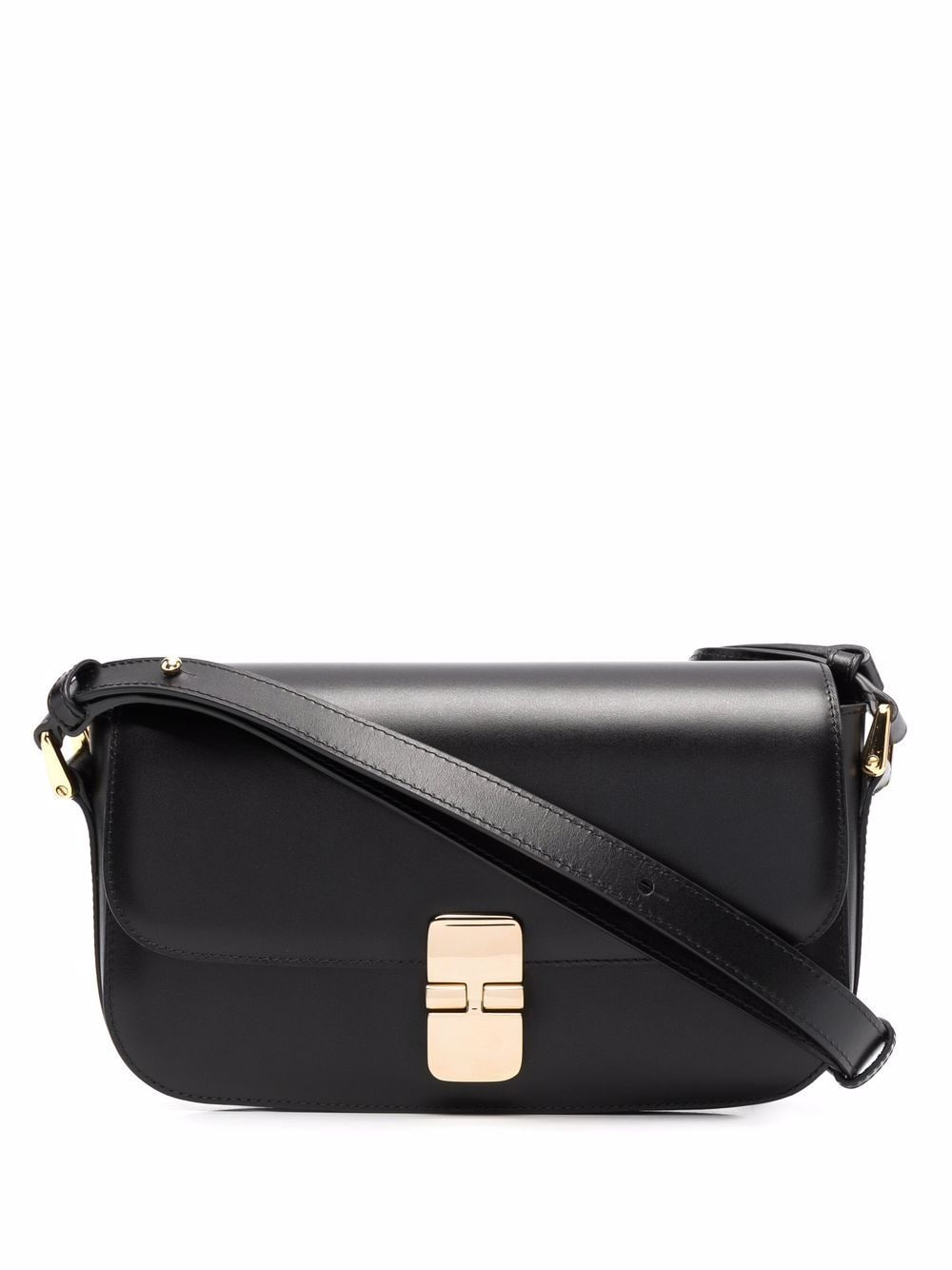 A.P.C. Grace foldover crossbody bag - Black von A.P.C.