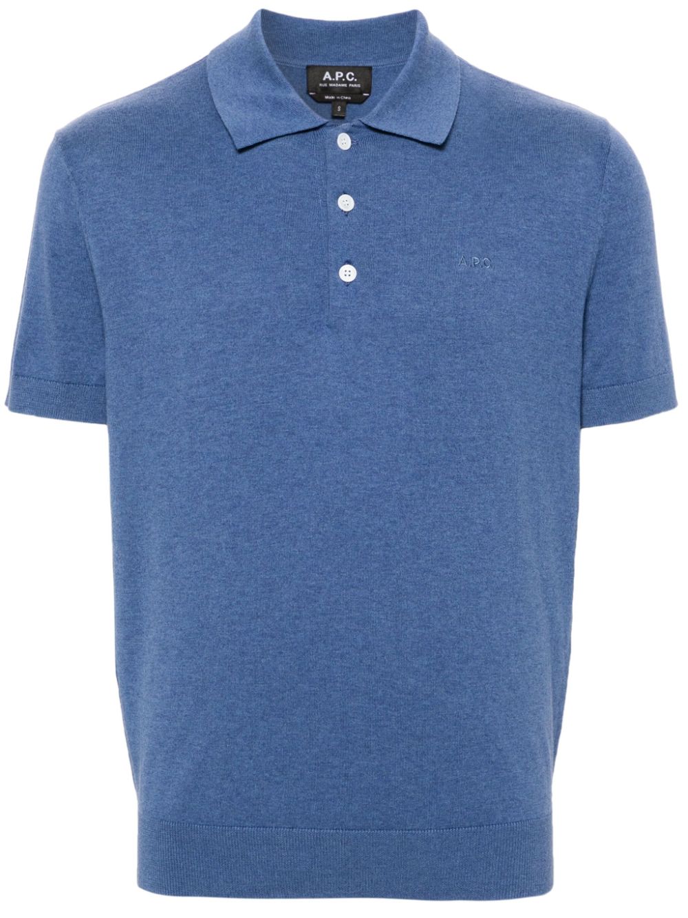 A.P.C. Gregory knitted polo shirt - Blue von A.P.C.