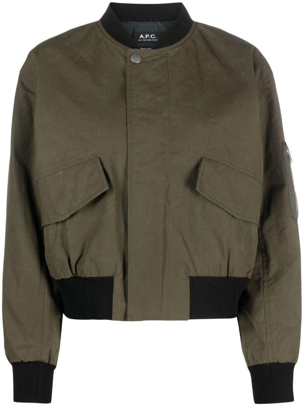 A.P.C. Hamilton cropped bomber jacket - Green von A.P.C.