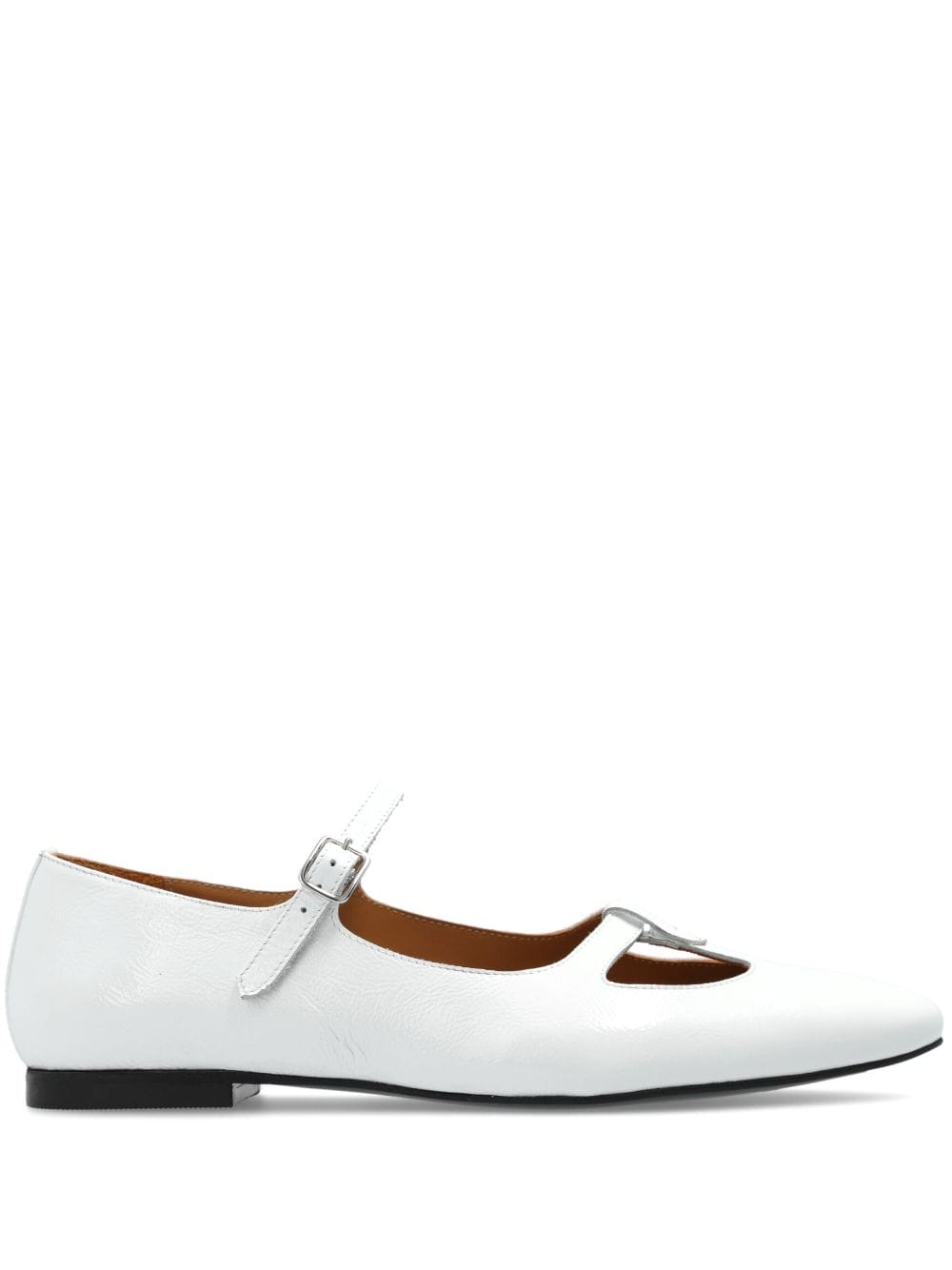 A.P.C. Katie leather ballerina shoes - White von A.P.C.